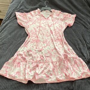 Floral Pink Mini Dress